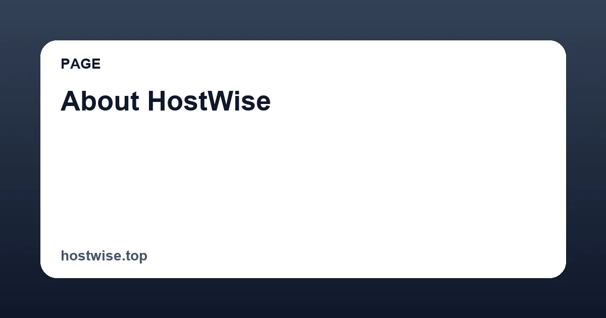About HostWise